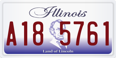 IL license plate A185761