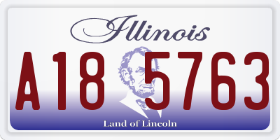 IL license plate A185763
