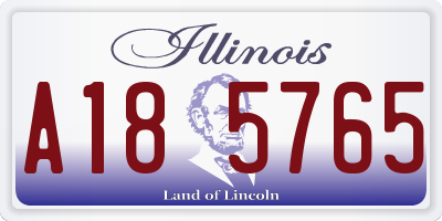 IL license plate A185765