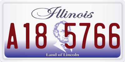 IL license plate A185766