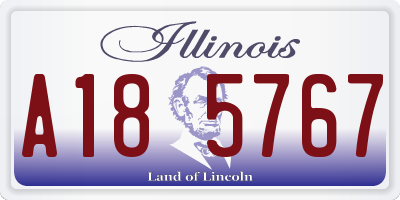 IL license plate A185767