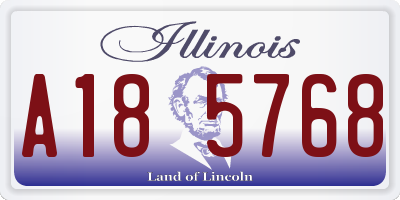 IL license plate A185768