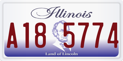 IL license plate A185774