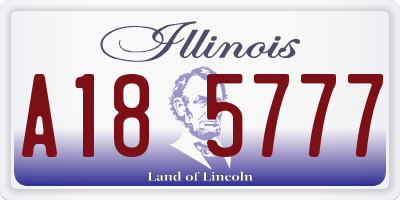 IL license plate A185777