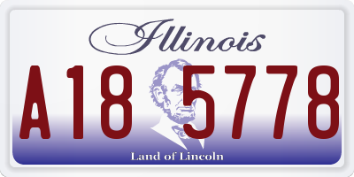 IL license plate A185778