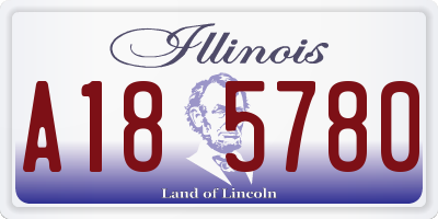 IL license plate A185780