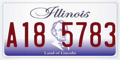 IL license plate A185783