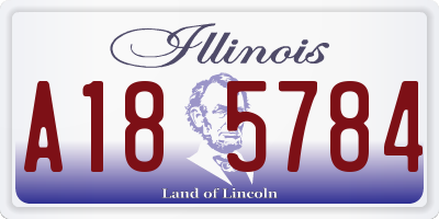 IL license plate A185784