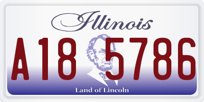 IL license plate A185786