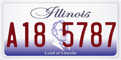 IL license plate A185787