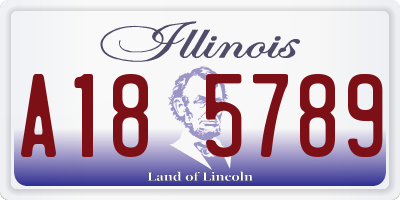 IL license plate A185789