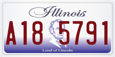 IL license plate A185791