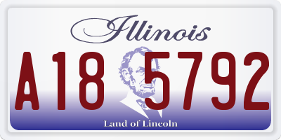 IL license plate A185792