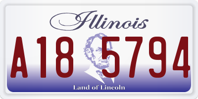 IL license plate A185794