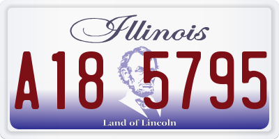 IL license plate A185795