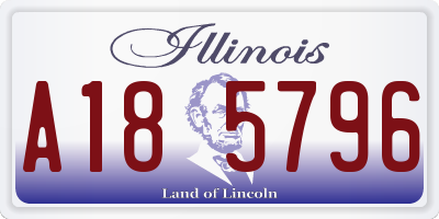 IL license plate A185796