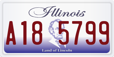 IL license plate A185799