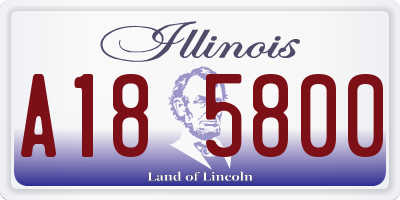 IL license plate A185800