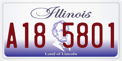 IL license plate A185801