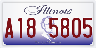 IL license plate A185805