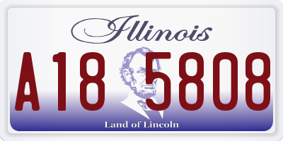 IL license plate A185808