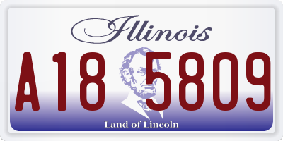 IL license plate A185809