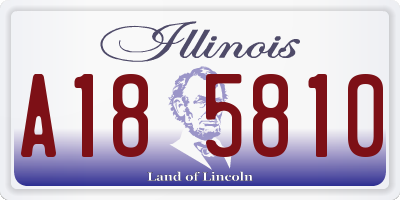 IL license plate A185810