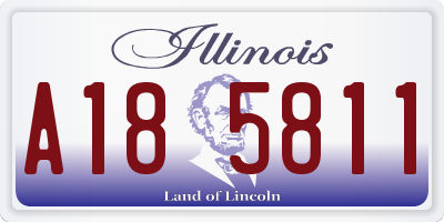 IL license plate A185811