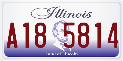 IL license plate A185814