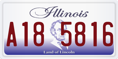 IL license plate A185816