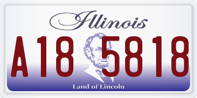 IL license plate A185818