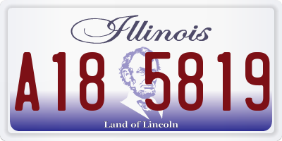 IL license plate A185819