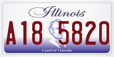 IL license plate A185820