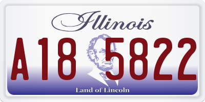 IL license plate A185822