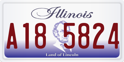 IL license plate A185824