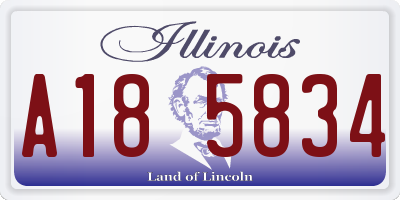 IL license plate A185834