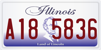 IL license plate A185836