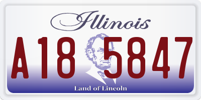 IL license plate A185847