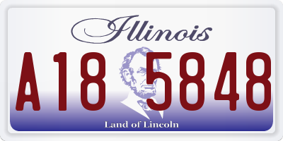 IL license plate A185848