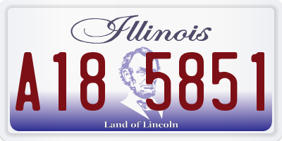 IL license plate A185851