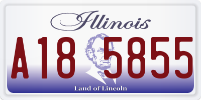 IL license plate A185855
