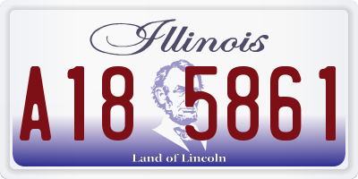 IL license plate A185861