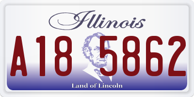 IL license plate A185862