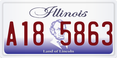 IL license plate A185863