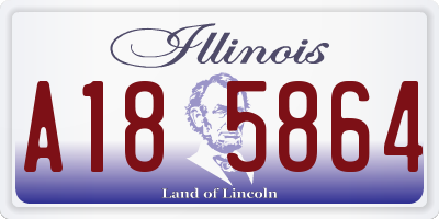 IL license plate A185864