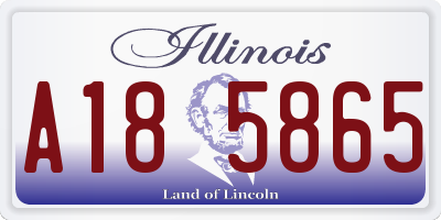 IL license plate A185865