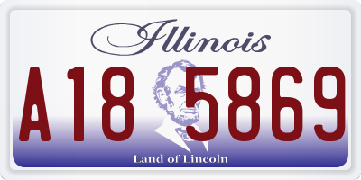 IL license plate A185869