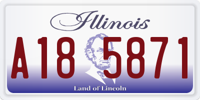 IL license plate A185871