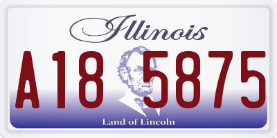 IL license plate A185875