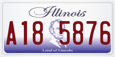 IL license plate A185876